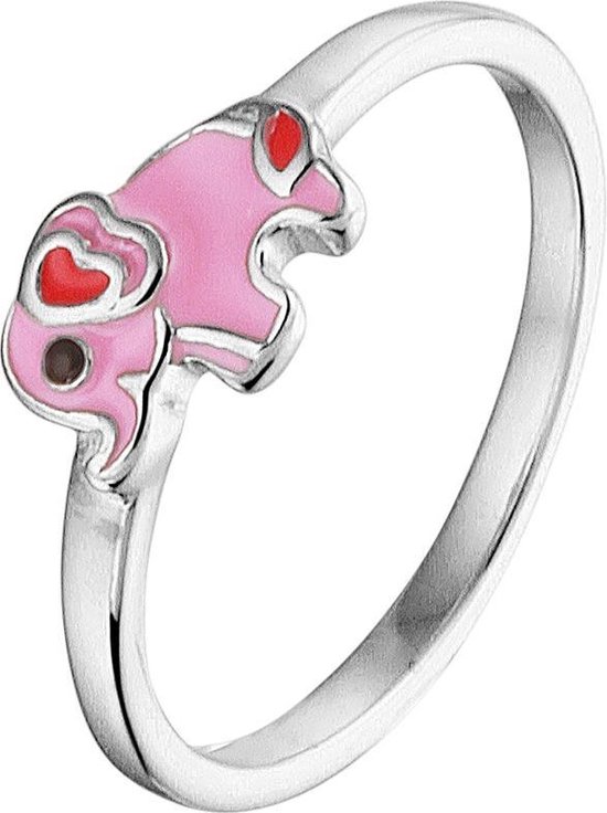 The Kids Jewelry Collection Ring Olifant - Zilver Gerhodineerd