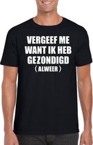 Vergeef me ik heb gezondigd heren T-shirt zwart 2XL