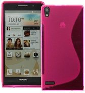 Huawei Ascend P6 Silicone Case s-style hoesje Roze