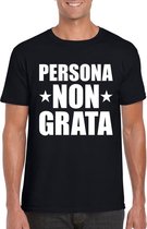 Zwart persona non grata shirt voor heren S