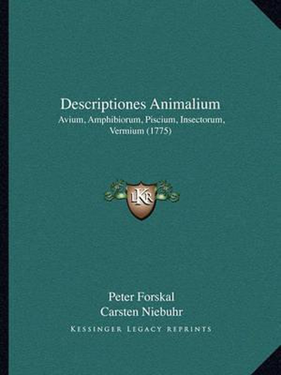 Descriptiones Animalium van Peter Forskal