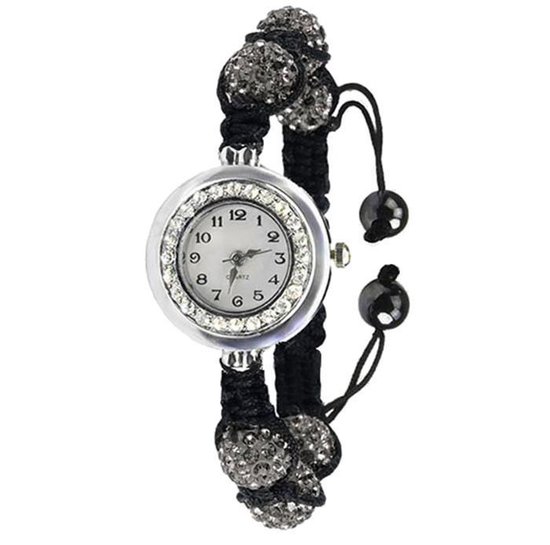 Fako® – Disco Dots Horloge – Ø 25mm – Zilverkleurig – Grijs