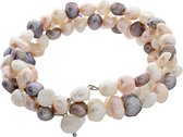 Bracelet wrap perle d'eau douce Zen Earth avec perles multicolores