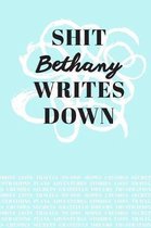 Shit Bethany Writes Down