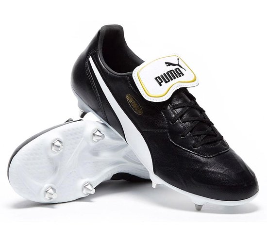 Puma King Top SG Sportschoenen - Maat 44 - Mannen - zwart/wit/goud Puma King Top SG Sportschoenen - Maat 44 - Mannen - zwart/wit/goud