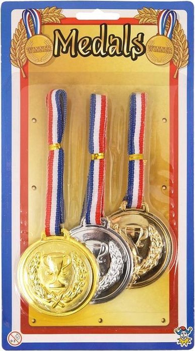 Snazzy erosie Meander Medailles goud, zilver, brons. 3 Delige set. | bol.com