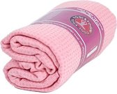 Yoga handdoek siliconen antislip roze - 183x65 - Silicoon - 500 - Roze