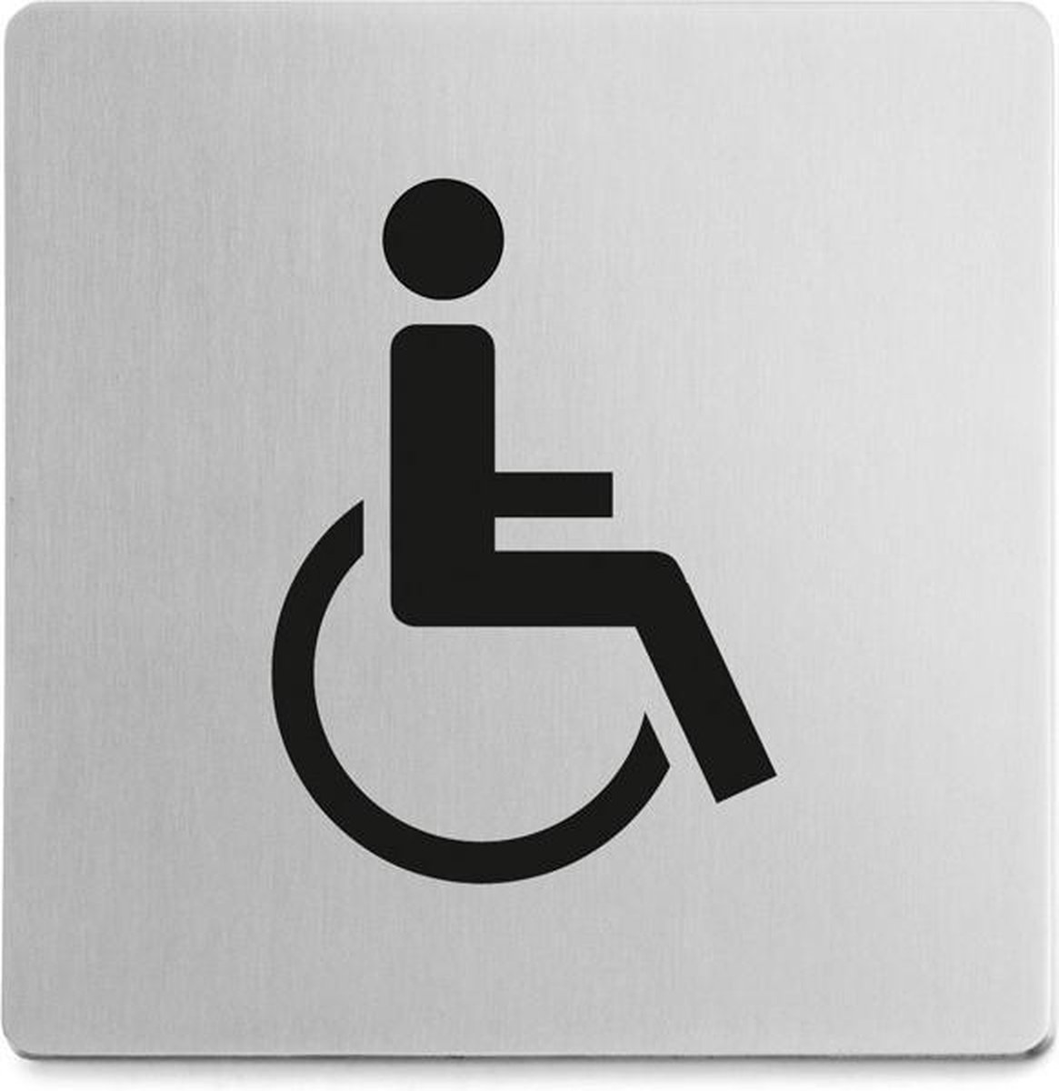 Zack Indici Pictogram rolstoelgebruiker 12.5X10X0.5cm Mat Gesatineerd RVS