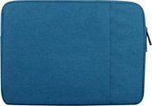 15 inch Laptophoes met Extra Zijvak – Blauw – Laptoptas Sleeve met Rits Sluiting
