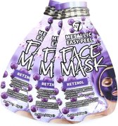 W7 Metallic Easy-Peel Face Masker - Retinol (3 Stuks)