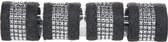 Cosy@home Servetring - Flanel Strasband - Grijs - Set-4