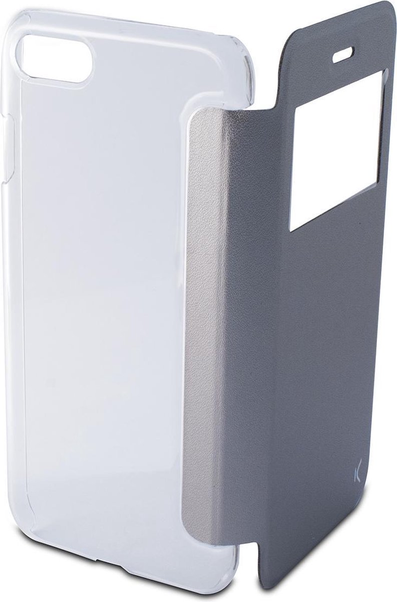 KSIX Crystal View Folio Case - iPhone 7 en 8 - Carbon