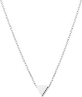 The Fashion Jewelry Collection Ketting Driehoek 1,1 mm 41 + 4 cm - Zilver