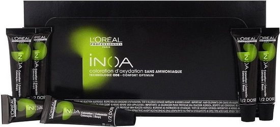 L'Oréal Inoa 2.10 Teinture pour les cheveux brun foncé cendré noir intense (6 x 8 g) sans ammoniaque
