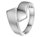 The Jewelry Collection Ring Poli/mat - Zilver