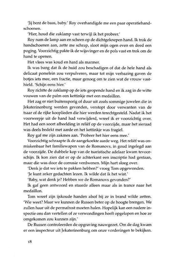 Pagina 18 met tekst over een boek.