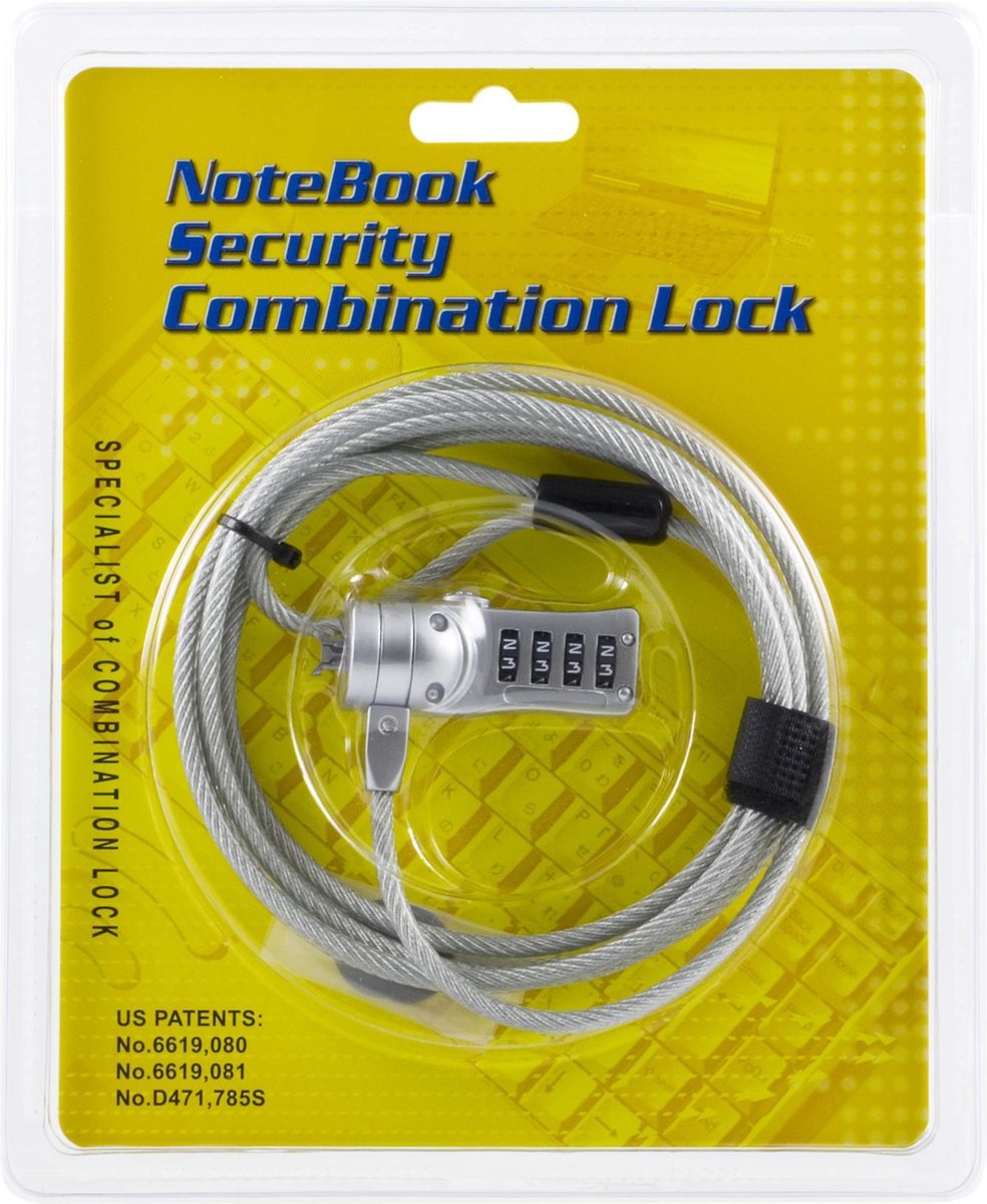 SH5C, Notebook Laptop Security Chain Cable Combination Lock