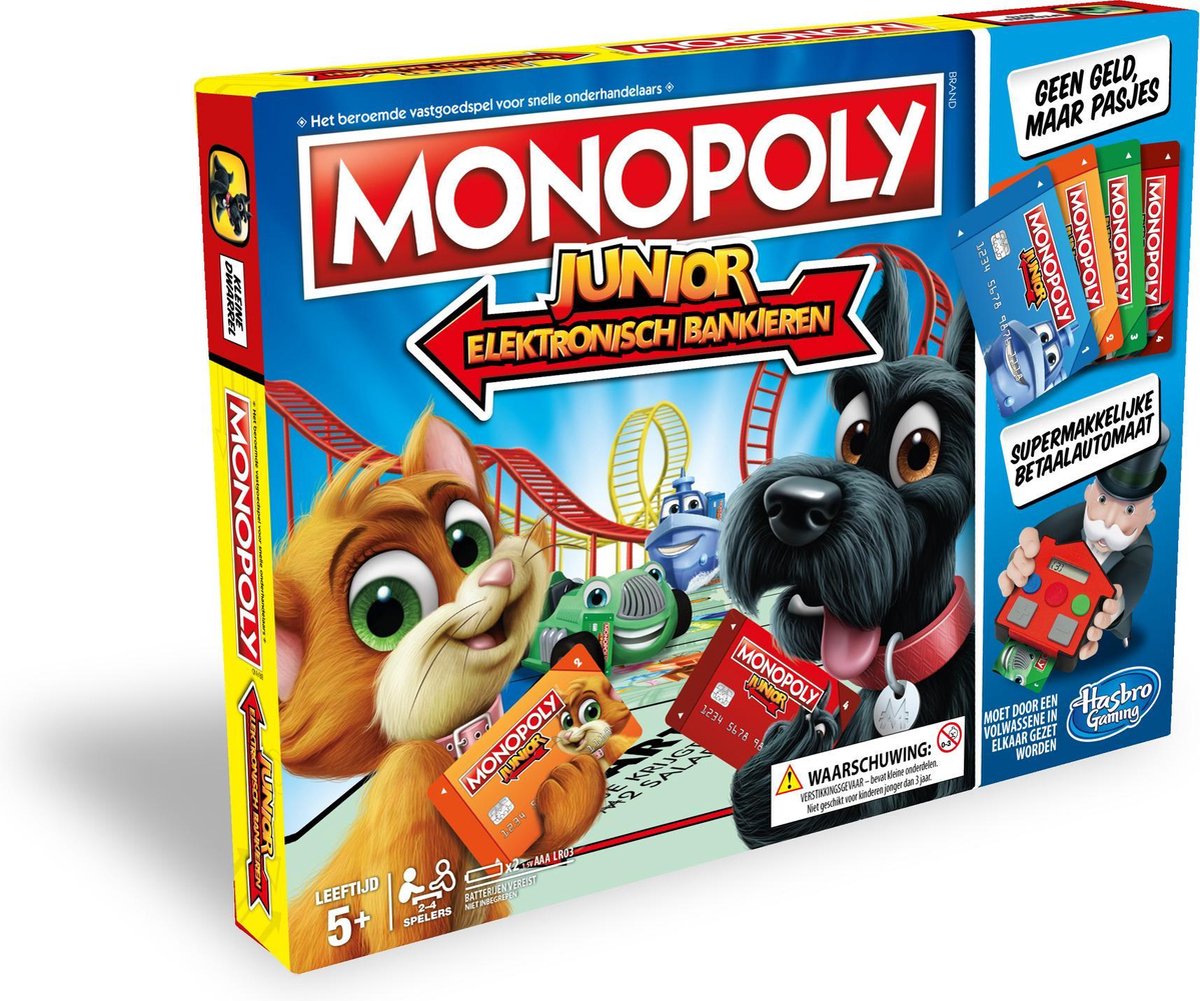 Memo positie natuurkundige Monopoly Junior Elektronisch Bankieren - Bordspel | Games | bol.com