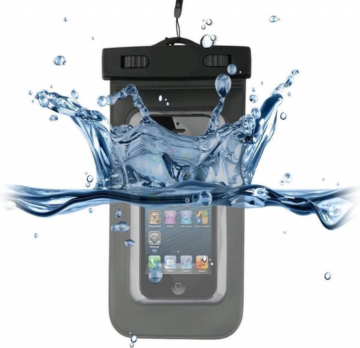 Kazam Trooper2 5.0 Waterdichte Telefoon Hoes, Waterproof Case, Waterbestendig Etui, zwart , merk i12Cover
