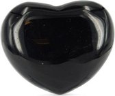 Obsidiaan zwart edelsteenhart 45 mm