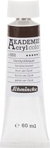 Schmincke AKADEMIE® Acryl color , vandyke brown (668), semi-transparant, 60 ml/ 1 fles
