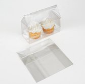 Cupcake Zakken voor 2 Mini cupcakes 12.7x5.7x12.7cm (100 Stuks) [CBG8]