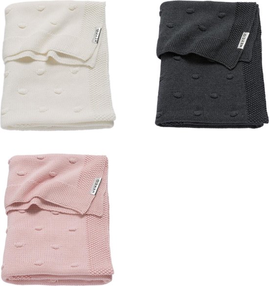 Couverture de lit Meyco Knots - 75 x 100 cm - rose