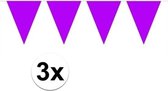3 pièces Drapeau / guirlandes XXL violet 10 mètres