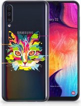 Geschikt voor Samsung Galaxy A50 TPU Hoesje Cat Color