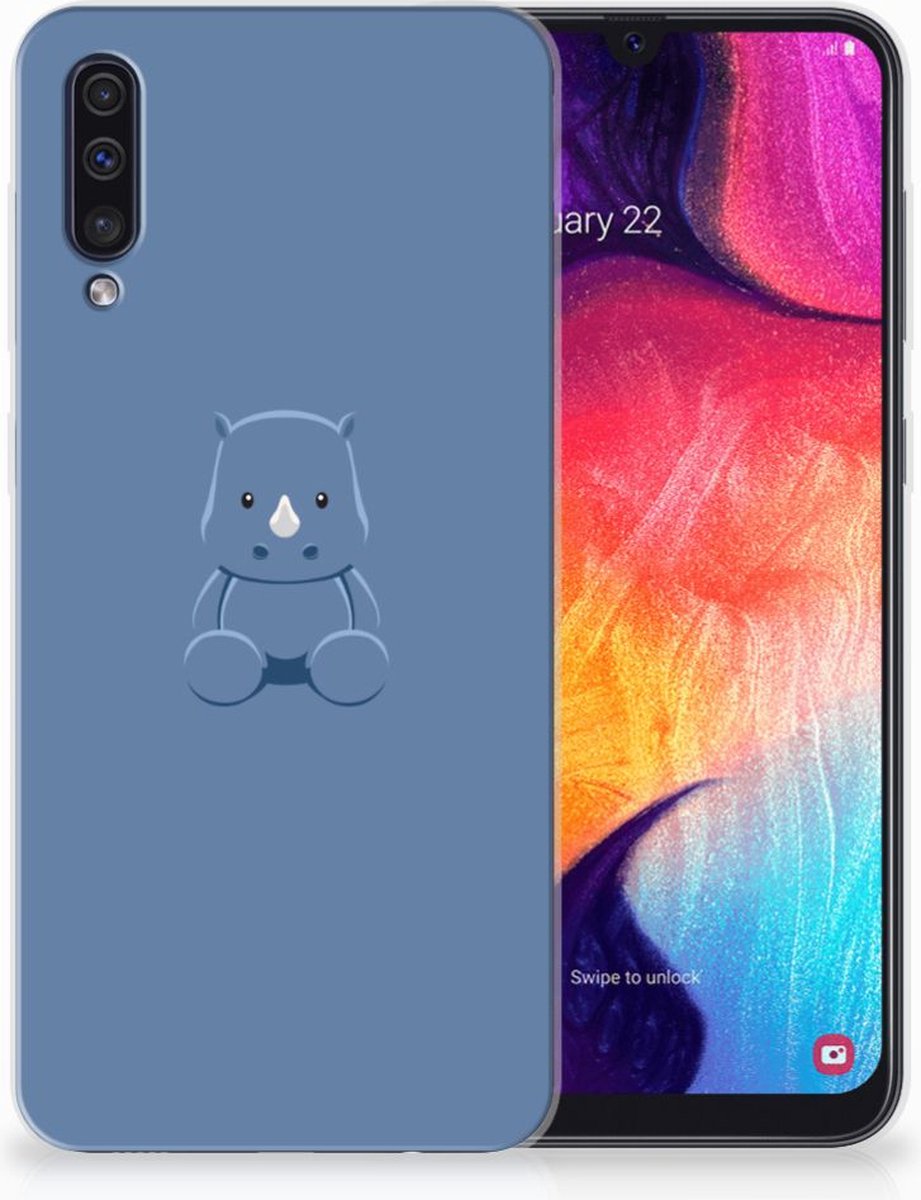 Samsung Galaxy A50 Telefoonhoesje met Naam Baby Rhino