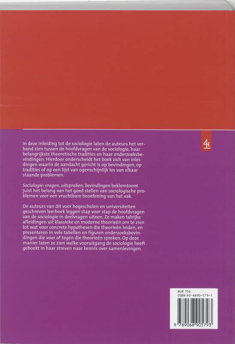 Sociologie - back cover
