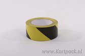 6 rol zwart/gele vloermarkeringstape + Kortpack pen (021.0400)