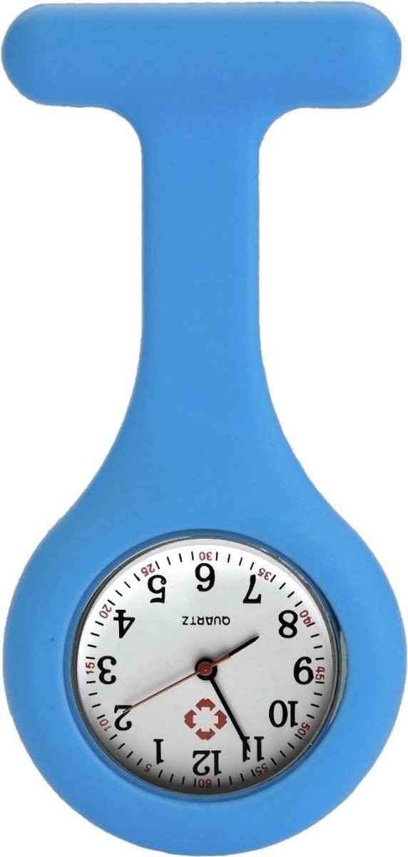 Fako® - Verpleegstershorloge - Zusterhorloge - Verpleegster Horloge - Siliconen Uni - Blauw