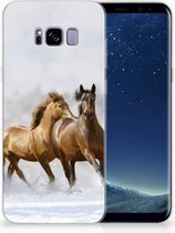 Geschikt voor Samsung Galaxy S8+ TPU siliconen Hoesje Paarden