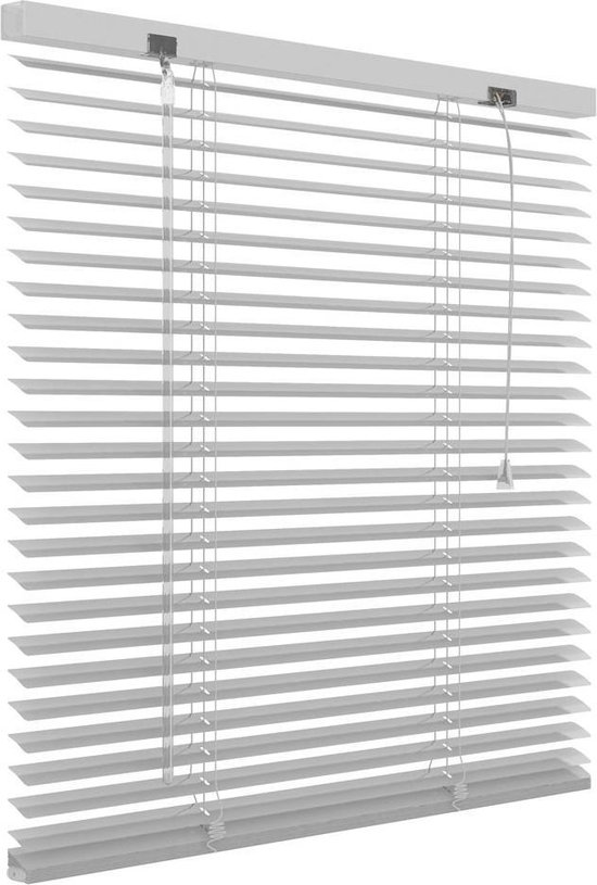 Decosol Horizontale Jaloezie Aluminium - 25 mm - Wit - Maat: 100 x 250 cm