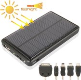 5000mAh mobiele telefoon noodkrachtcentrale met Solar Charger & LED Light, voor iPad, iPhone, Galaxy, Huawei, Xiaomi, LG, HTC, Sony en andere slimme telefoons (zwart)