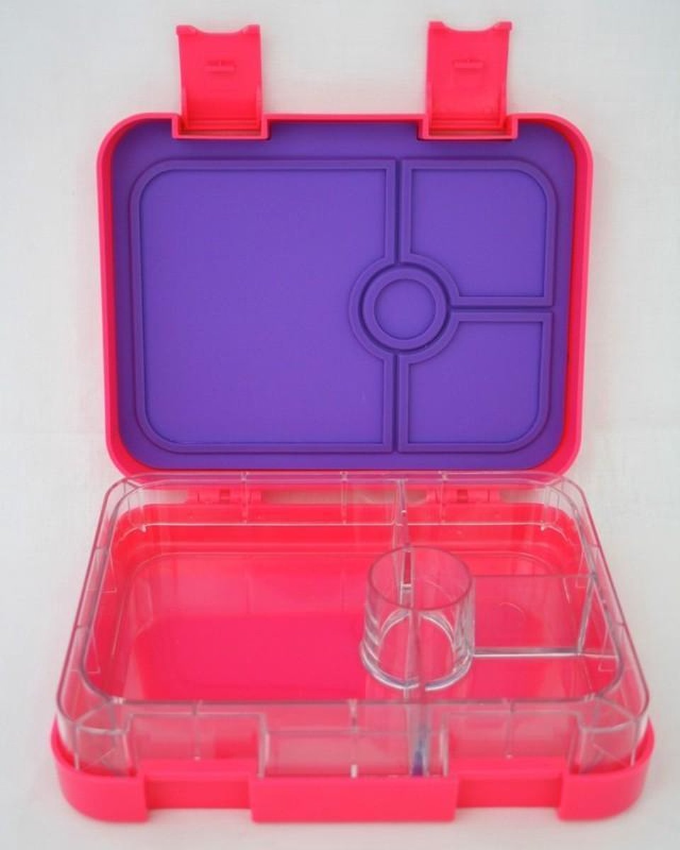 Gaffelbox 4 - Roze - Bento lunchbox/broodtrommel met 4 lekvrije vakjes voor jong en oud