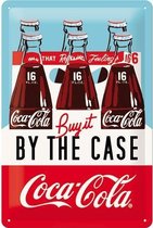 Wandbord - Coca Cola By the case - 20x30cm