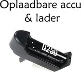 Batterij en oplader voor de Zaklamp