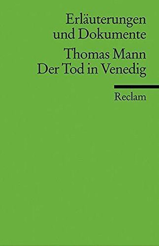 Der Tod in Venedig. Erläuterungen und Dokumente - cover
