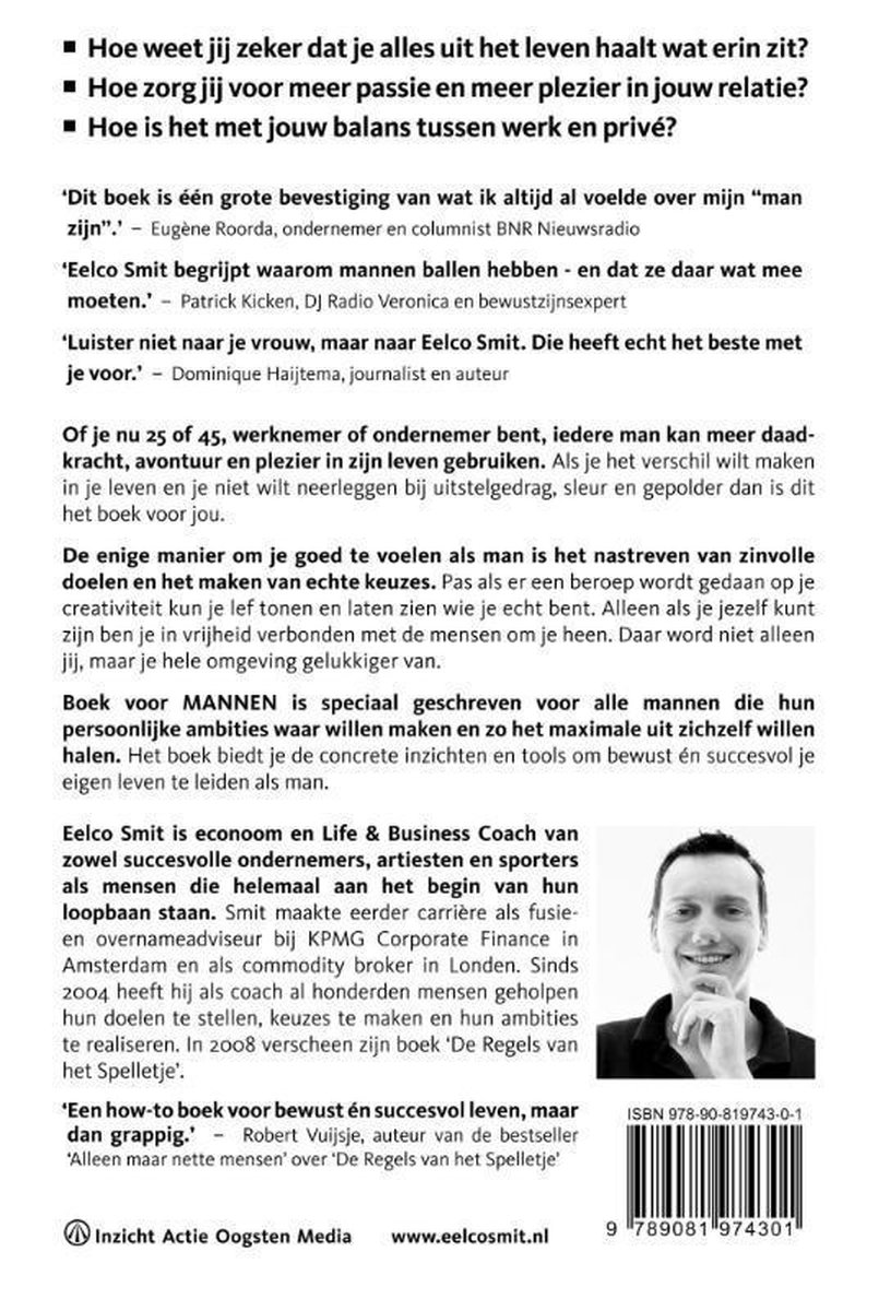 Boek voor mannen - back cover