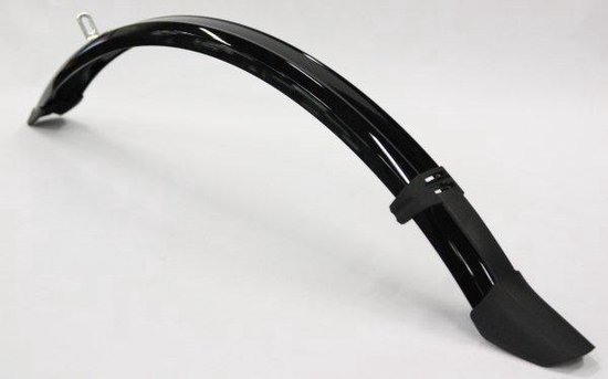 Zwart, glanzend Gazelle spatbord voor 28-inch fietsen, 75 mm breed.