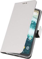 Booktype Telefoonhoesjes - Bookcase Hoesje - Wallet Case -  Geschikt voor Moto One Power - Wit