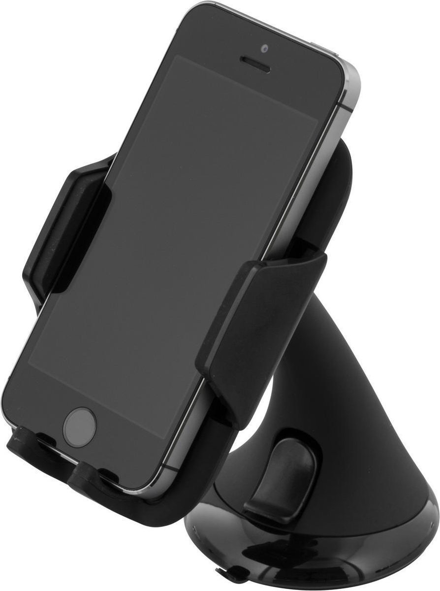 DELTACO ARM-230, Houder voor smartphone in auto, verstelbare zuignapbevestiging, 53-83 mm, zwart