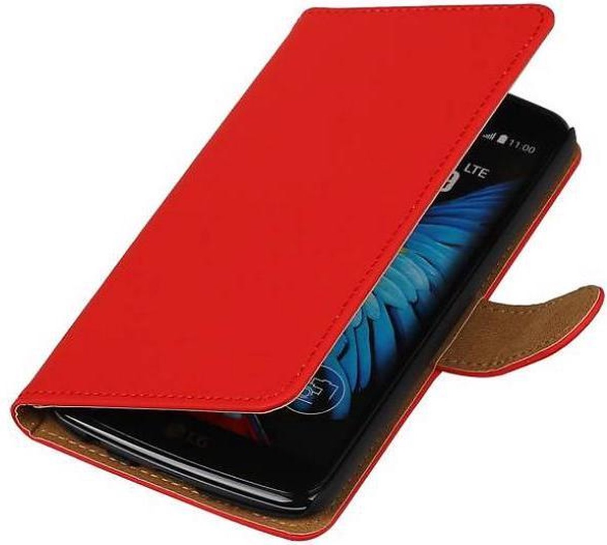 Bookstyle Wallet Case Hoesje Geschikt voor LG K8 Rood