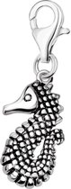 Quiges – 925 - Zilver – Charm - Bedel - Hanger - 3D Zeepaard - met – sterling - zilver - karabijnslot - geschikt - voor - Zinzi, Thomas – Sabo - Ti Sento - Bedelarmband HC011