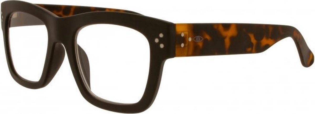 Icon Eyewear NCD301 Rumble Leesbril +2.00 - Mat zwart montuur, demi poten