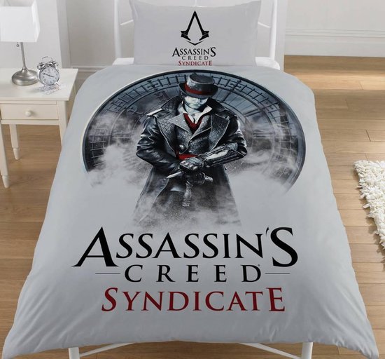 Assassin's Creed Syndicate - Dekbedovertrek - Eenpersoons - 140 x 200 cm -  Grijs | bol.com