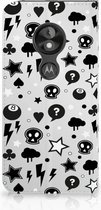 Motorola Moto E5 Play Uniek Standcase Hoesje Silver Punk