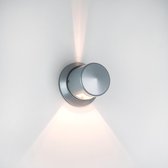 LED wandlamp up & down, zilver 230v